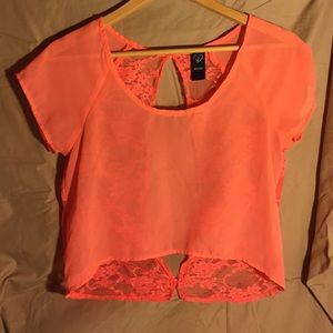 Windsor bright orange crop top
