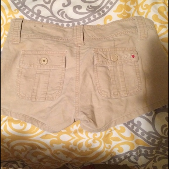 Aeropostale tan shorts, NEVER WORN.