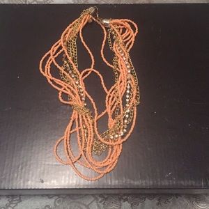Orange gold necklace