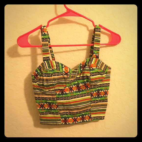 Aztec vintage crop top