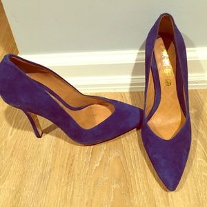 Lamb Blue Suede Pumps