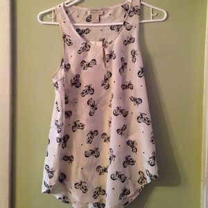 Lucky Brand Motorcycle graphic Blouse