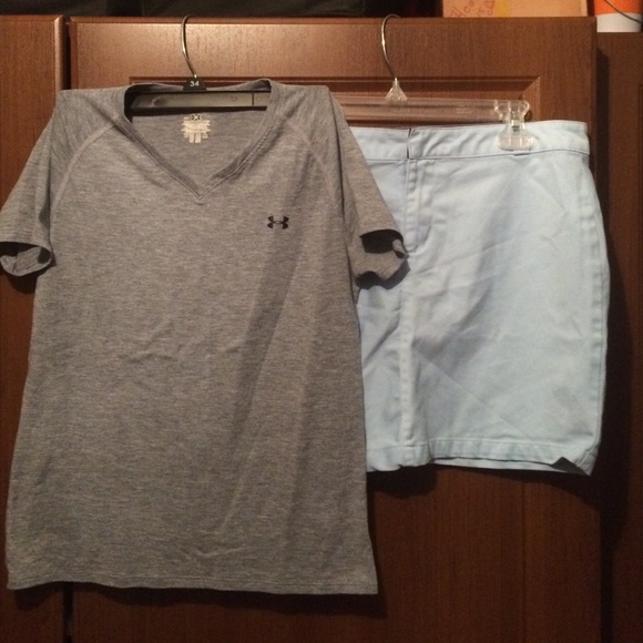 Under armour tee and O'Neill Skirt
