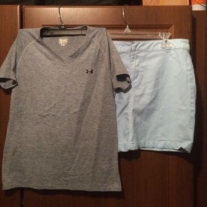 Under armour tee and O'Neill Skirt
