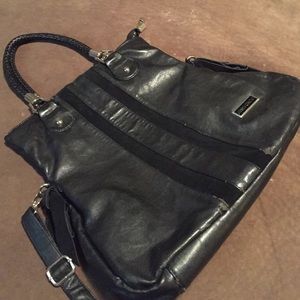 Black Leather Jimmy Choo Handbag