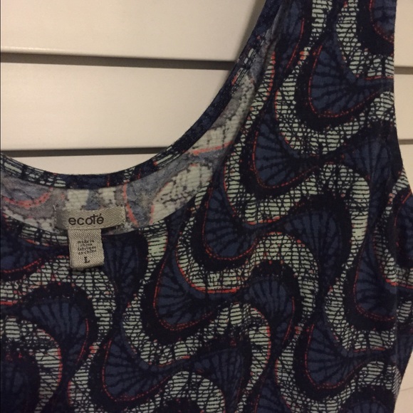 Ecotè blue patterned dress - Picture 3 of 4