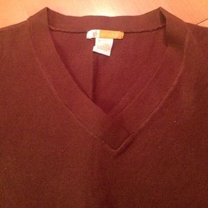 Rust colored v-neck sweater