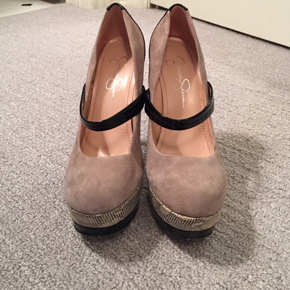 Jessica Simpson mixed media heels