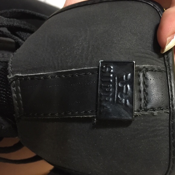 All black red bottom supras