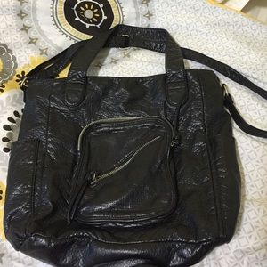 All black satchel