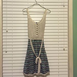 Free People chevron & lace dress