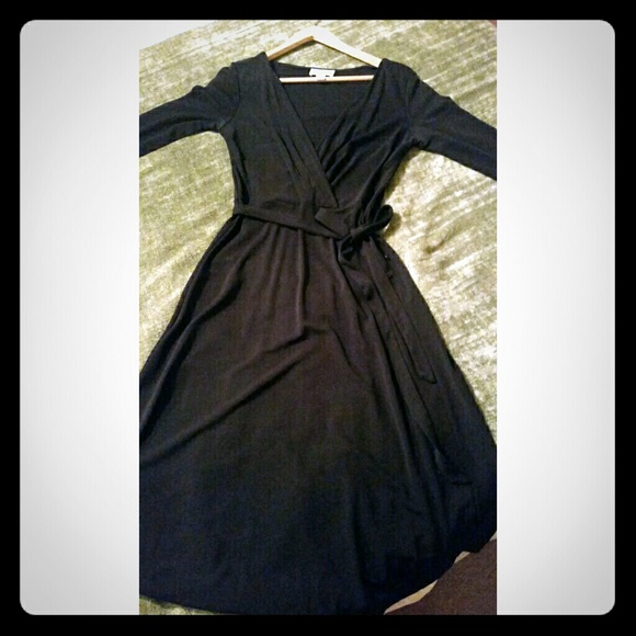 Black A-line dress with side zipper