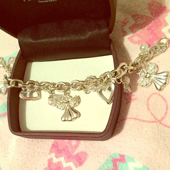 Silver charm bracelet