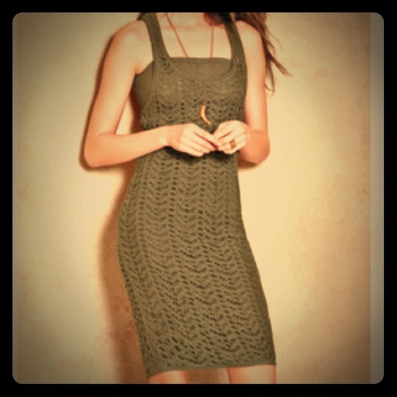 VS midi tank dress - olive green, never worn!