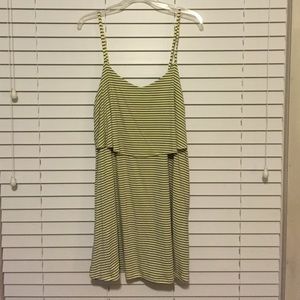 Yellow & gray striped dress