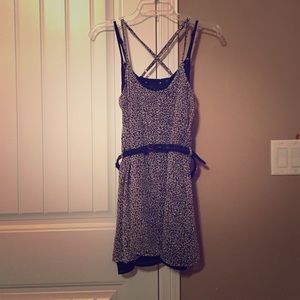 Spaghetti strap cheetah dress