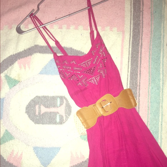 Purple pink sequined dress