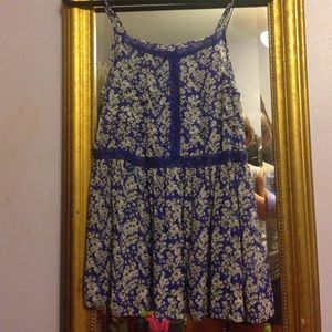 Flirty Blue Floral silk Tank from Madewell