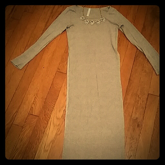 Tops - Gray double-slit shirt
