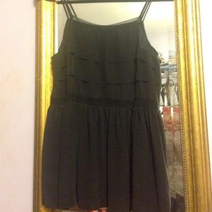 Flirty Black Silk Tank Top from Madewell