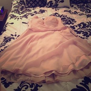 Blush bridesmaid pink dress