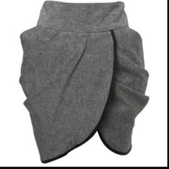 Miss Selfridge Dresses & Skirts - Miss Selfridge grey wrap tulip skirt