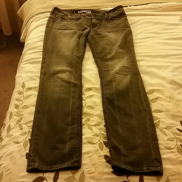 Straight  leg faded black jeans