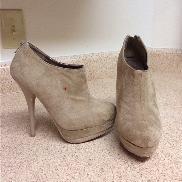 Beige booties