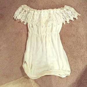 Crochet off the shoulder dress