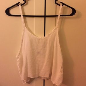 WHITE CROPPED TANK