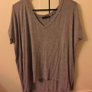 Gray v-neck