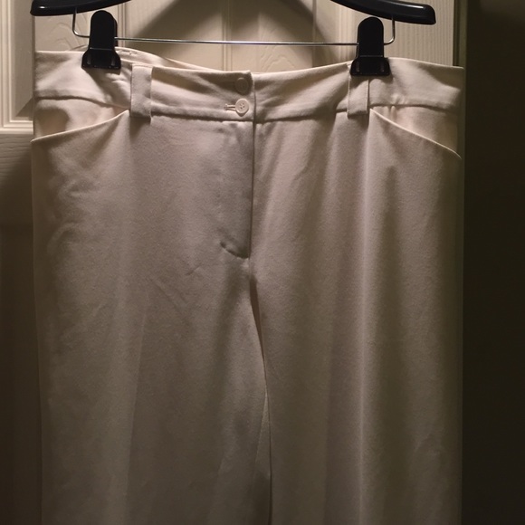 Lane Bryant white trouser dress pants