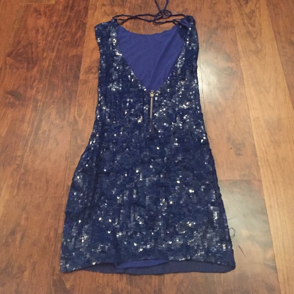 Alice and Oliva sequined blue dress - Picture 2 of 4