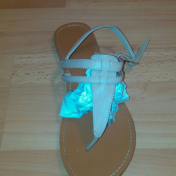 Nude Strappy Flat Sandals