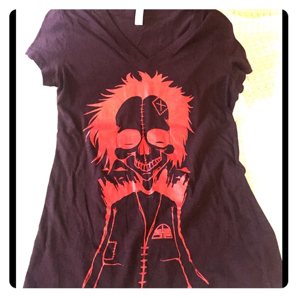 Ghoulish V-Neck Tee by Criminol Genius.