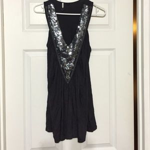 Grey sequences tank top!!