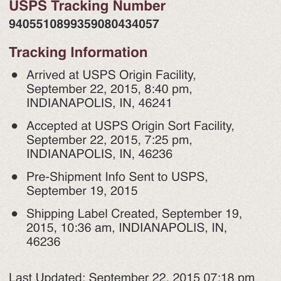 Proof of shipment