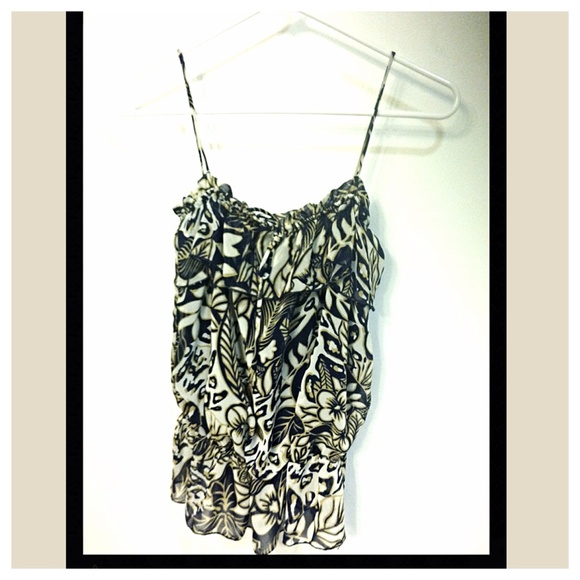 Navy and gold forever 21 top