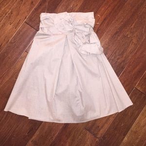 Ryu Strapless Cream/Tan Dress