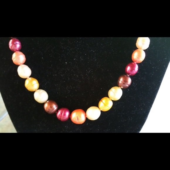 Real Pearl Fall-colored Necklace! - Picture 1 of 3