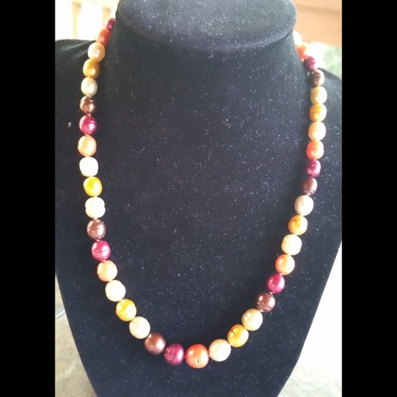 Real Pearl Fall-colored Necklace! - Picture 2 of 3