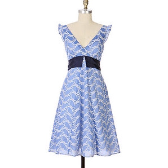 Anthropologie Lithe Waterleaf Dress