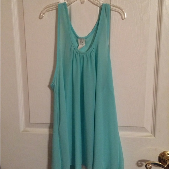 Light blue sheer top
