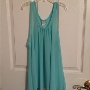 Light blue sheer top