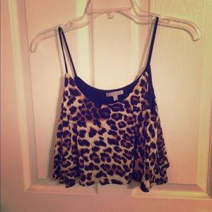 Leopard crop top