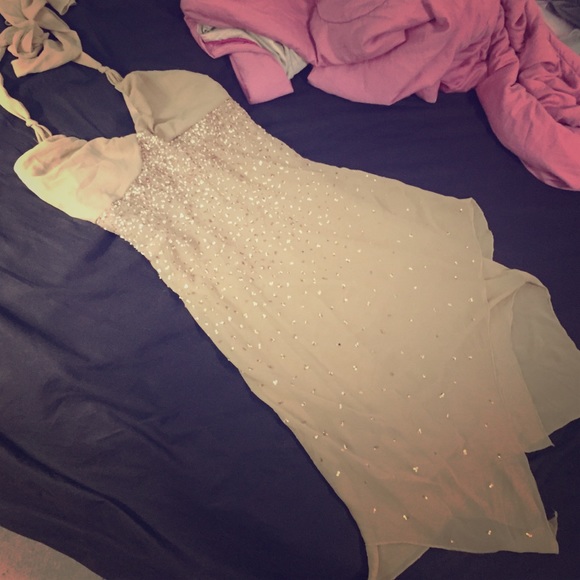 Tan sequined Charlotte Russe dress