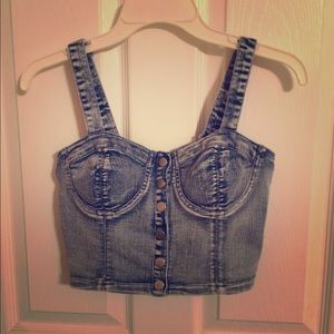 Jean crop top