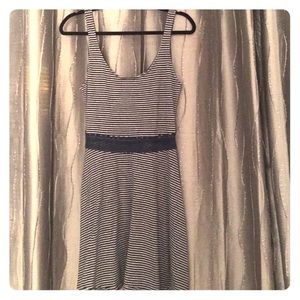 A&F navy striped dress