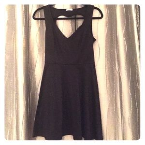 Little black dress with heart cut out!