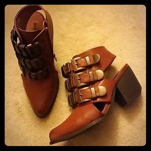 sacred heart Shoes - Like New Buckle Cutout Booties sacred heart Shoes - Like New Buckle Cutout Booties